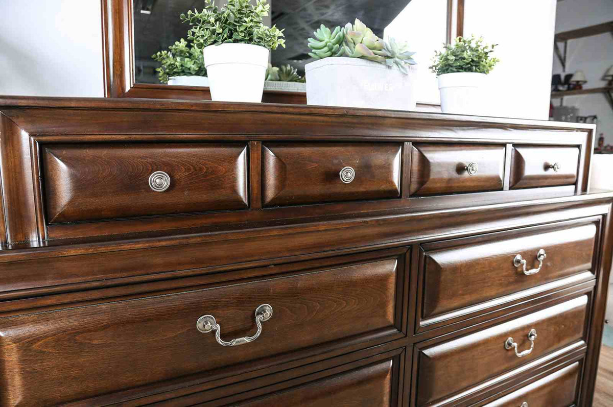Brandt Brown Cherry 5-Piece Queen Storage Bedroom Set