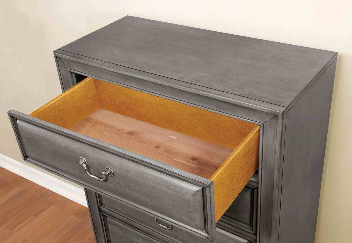 Brandt Gray Transitional Storage Bedroom Set