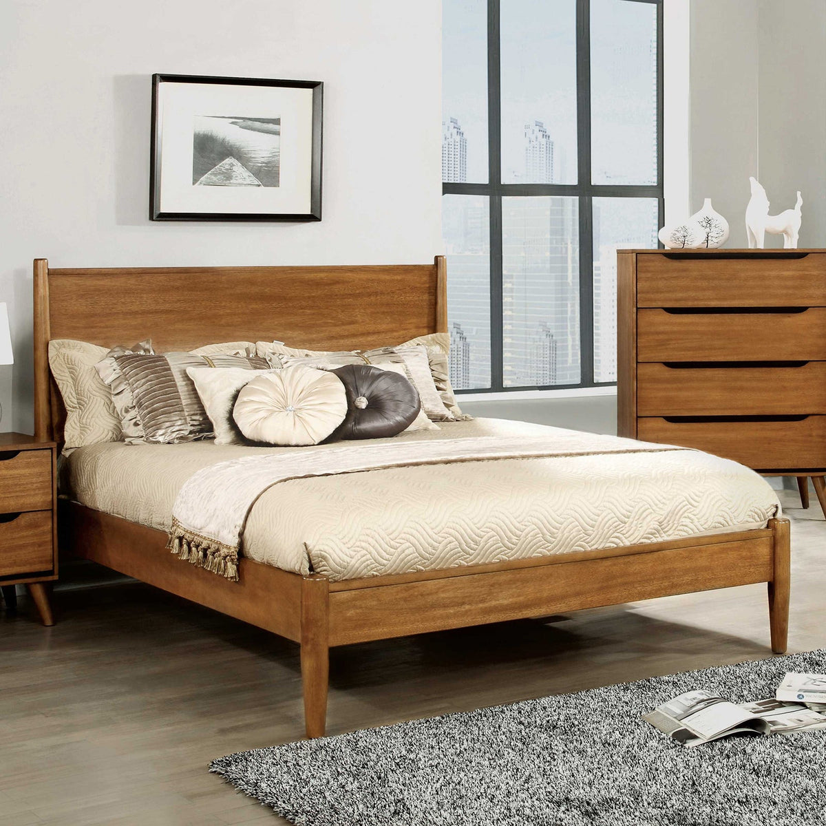 Lennart Oak 5-Piece Queen Bedroom Set