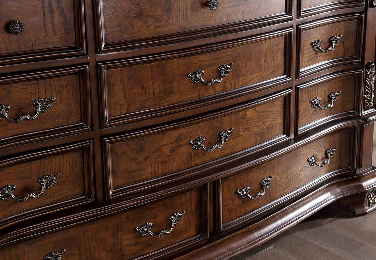 Esparanza Brown Cherry 5-Piece Queen Bedroom Set
