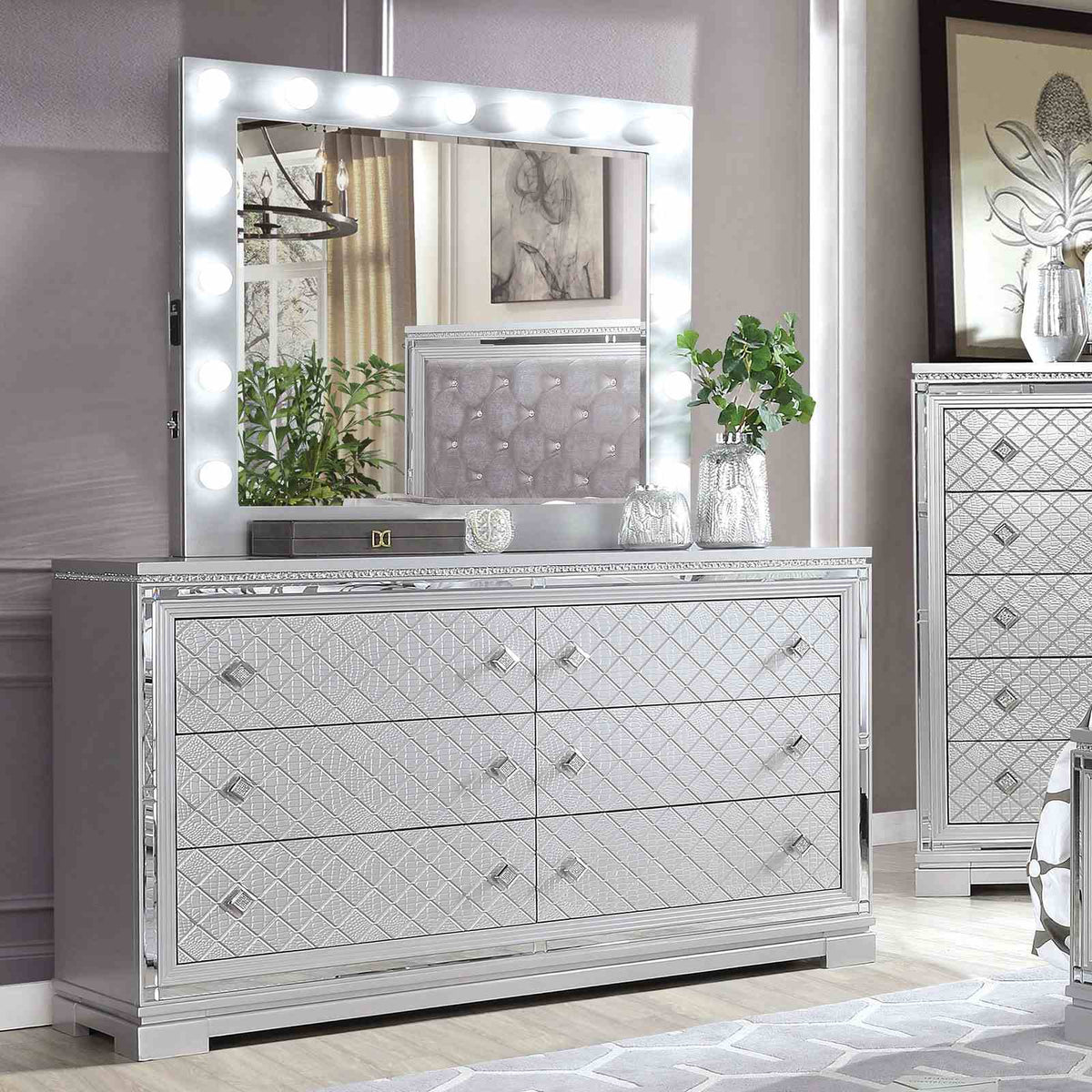 Belleterre Silver 5-Piece Queen Bedroom Set