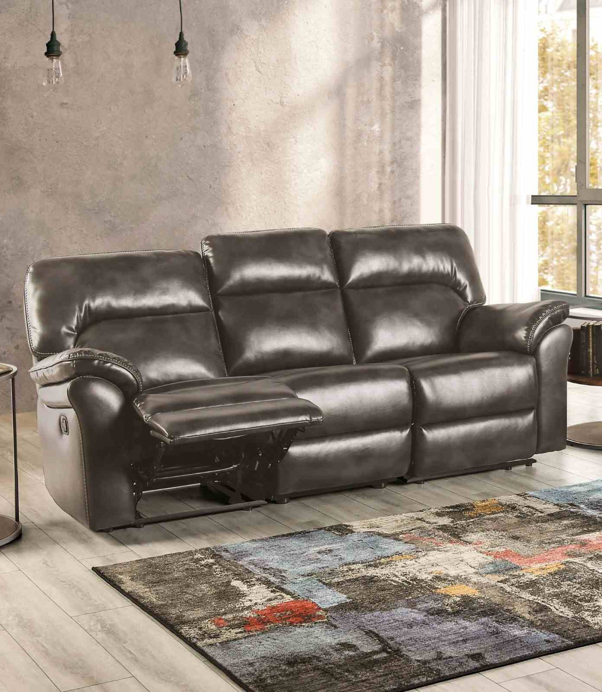 Josias Dark Gray Transitional Reclining Living Room Set
