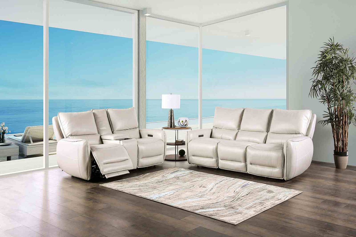 Phineas Beige Power Recliner