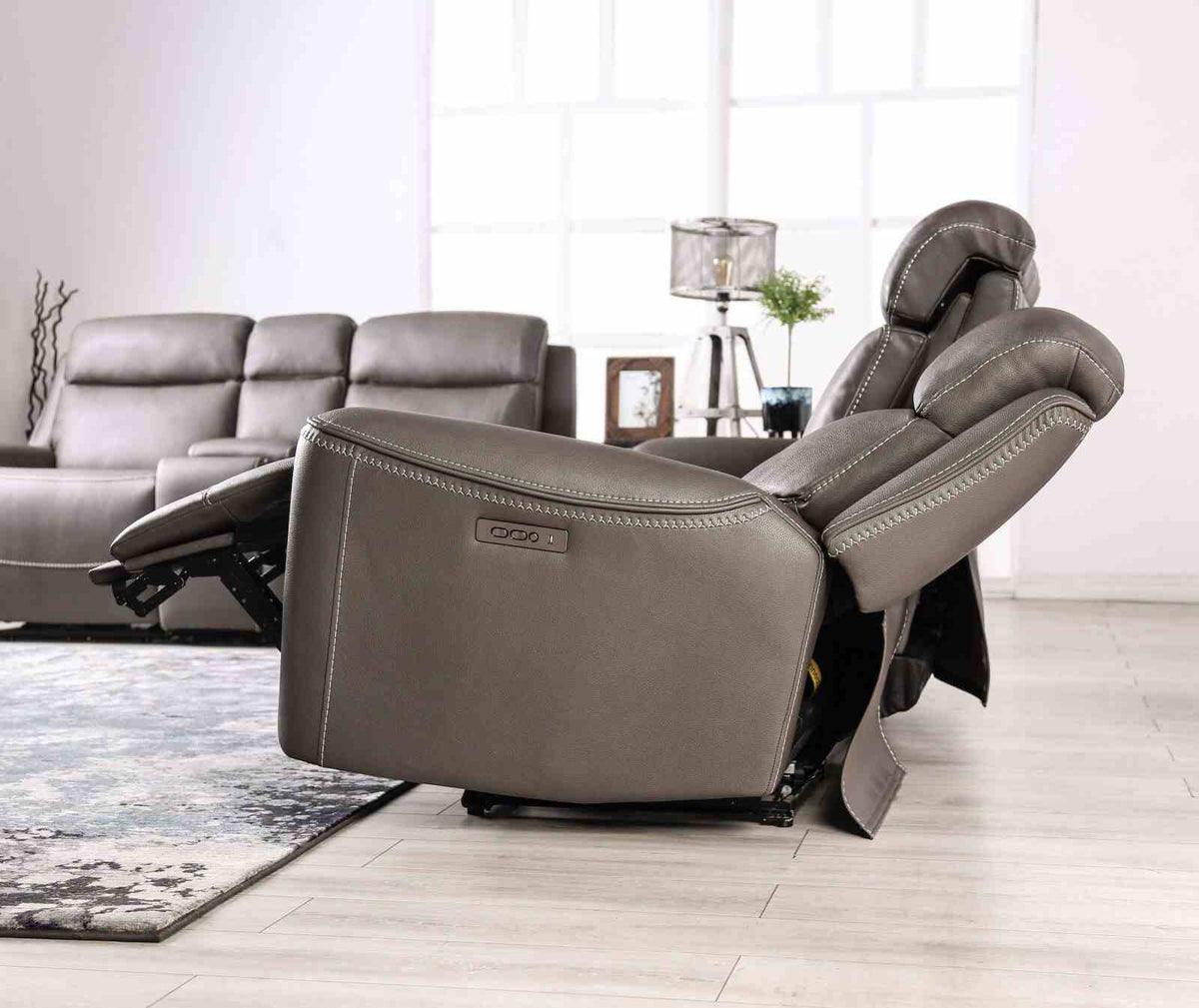 Artemia Gray Power Reclining Loveseat