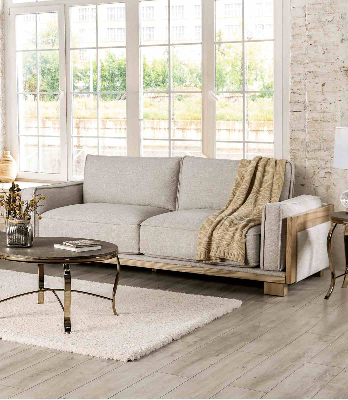 Harstad Light Brown/Natural Sofa