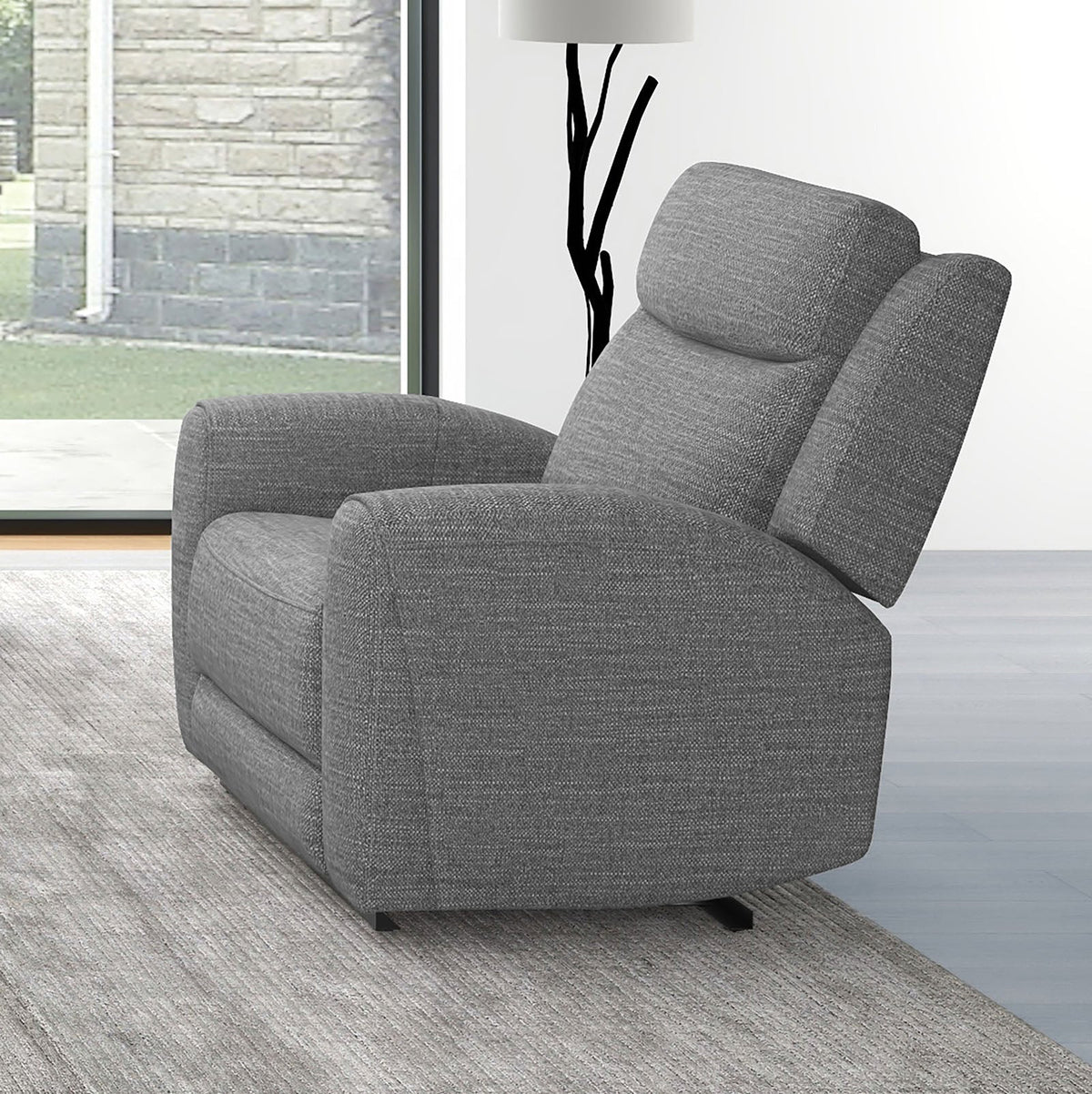 Antonius Gray Contemporary Reclining Living Room Set