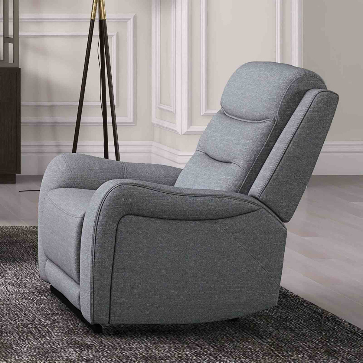 Matthias Gray Transitional Reclining Living Room Set