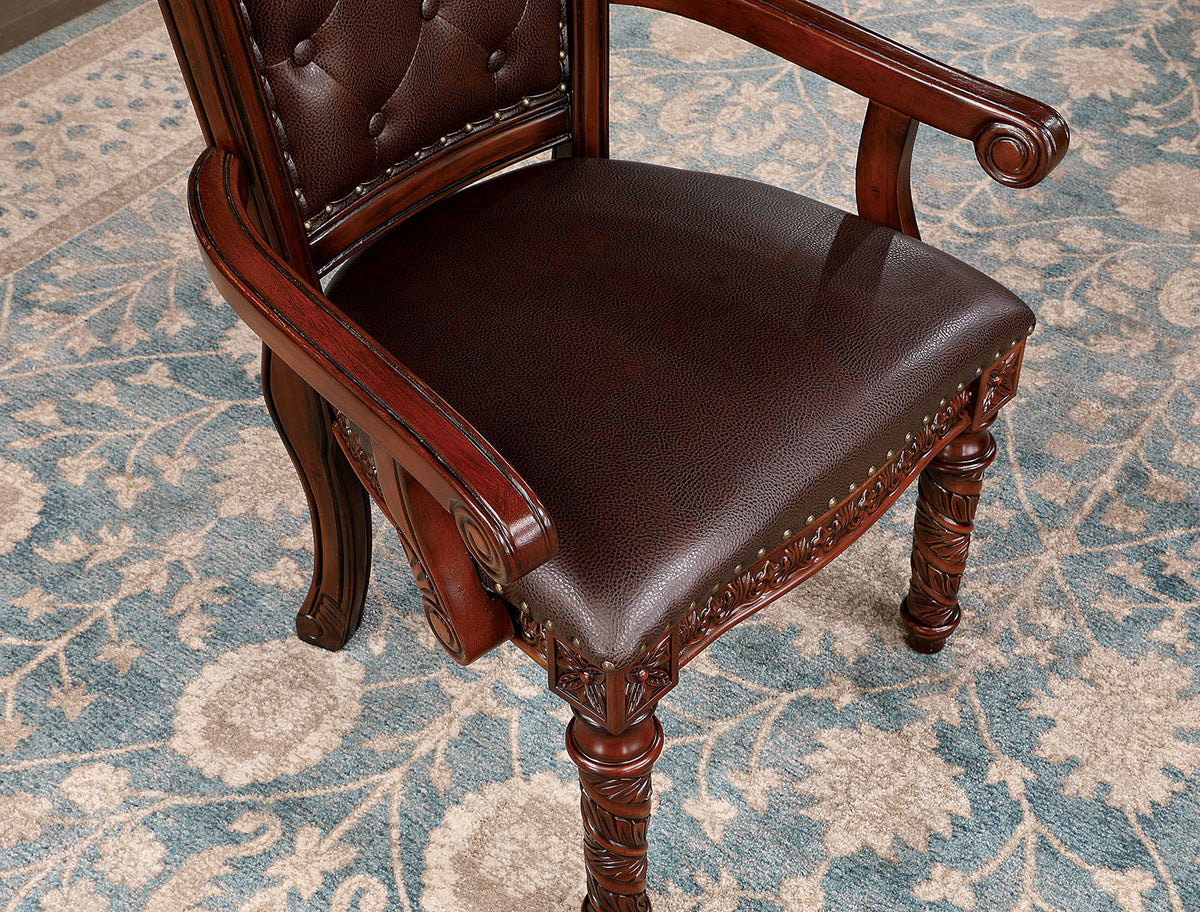 Canyonville Brown Cherry/Dark Brown Arm Chair