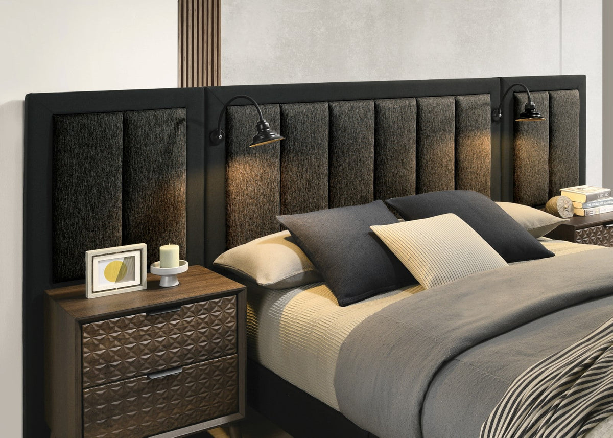 Chalfont Dark Brown Queen Panel Bed
