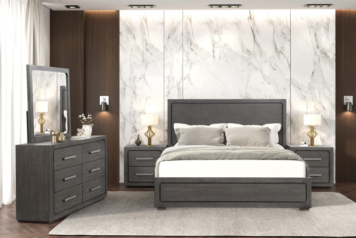 Crowthorne Warm Gray King Panel Bed