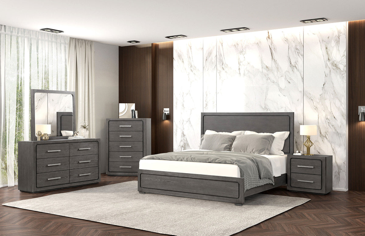 Crowthorne Warm Gray King Panel Bed