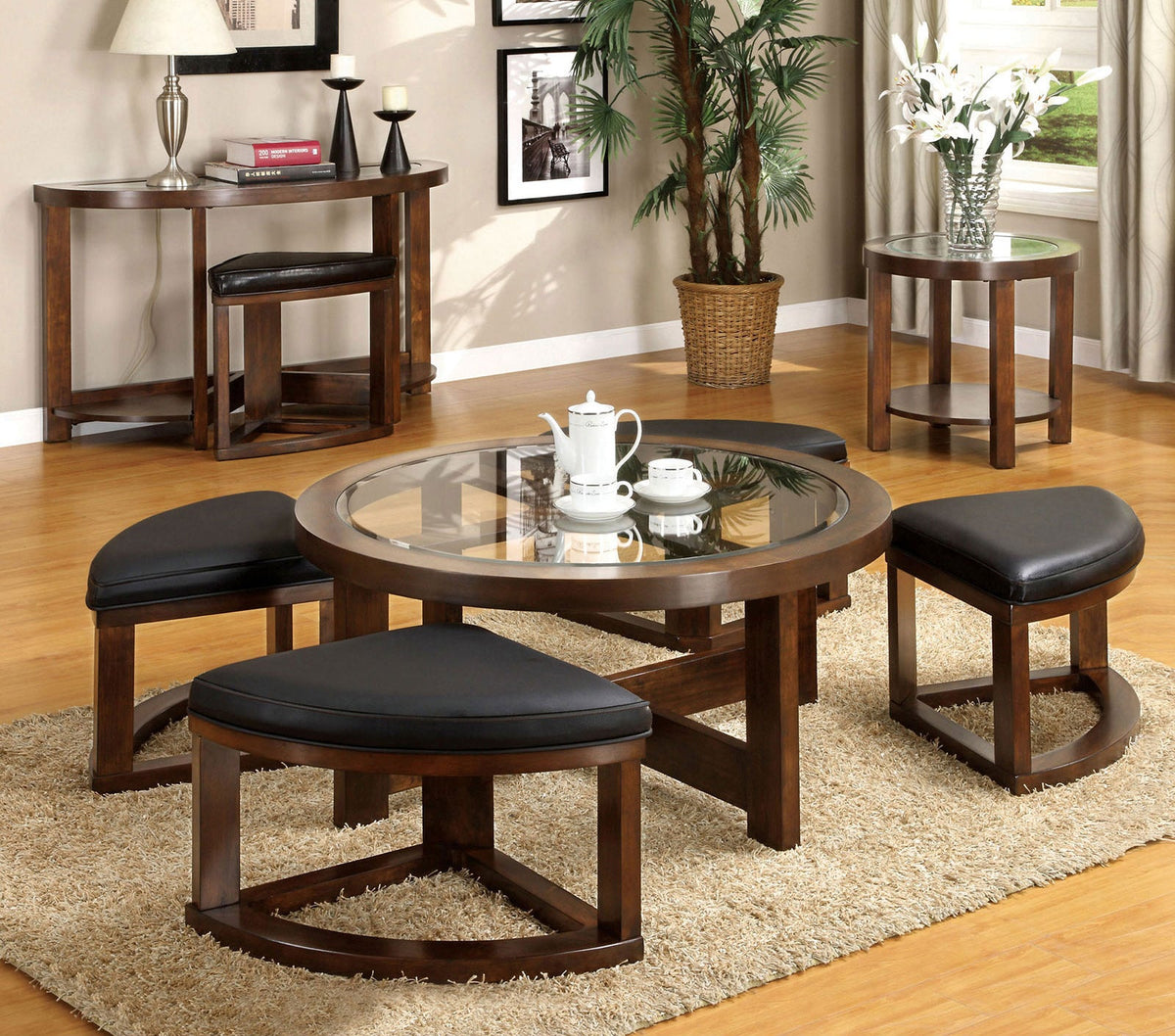 Crystal Cove Dark Walnut Coffee Table