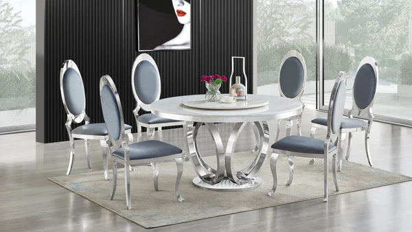 D615 Maxi Table (Cream/Chrome)