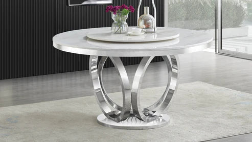 D615 Maxi Table (Cream/Chrome)