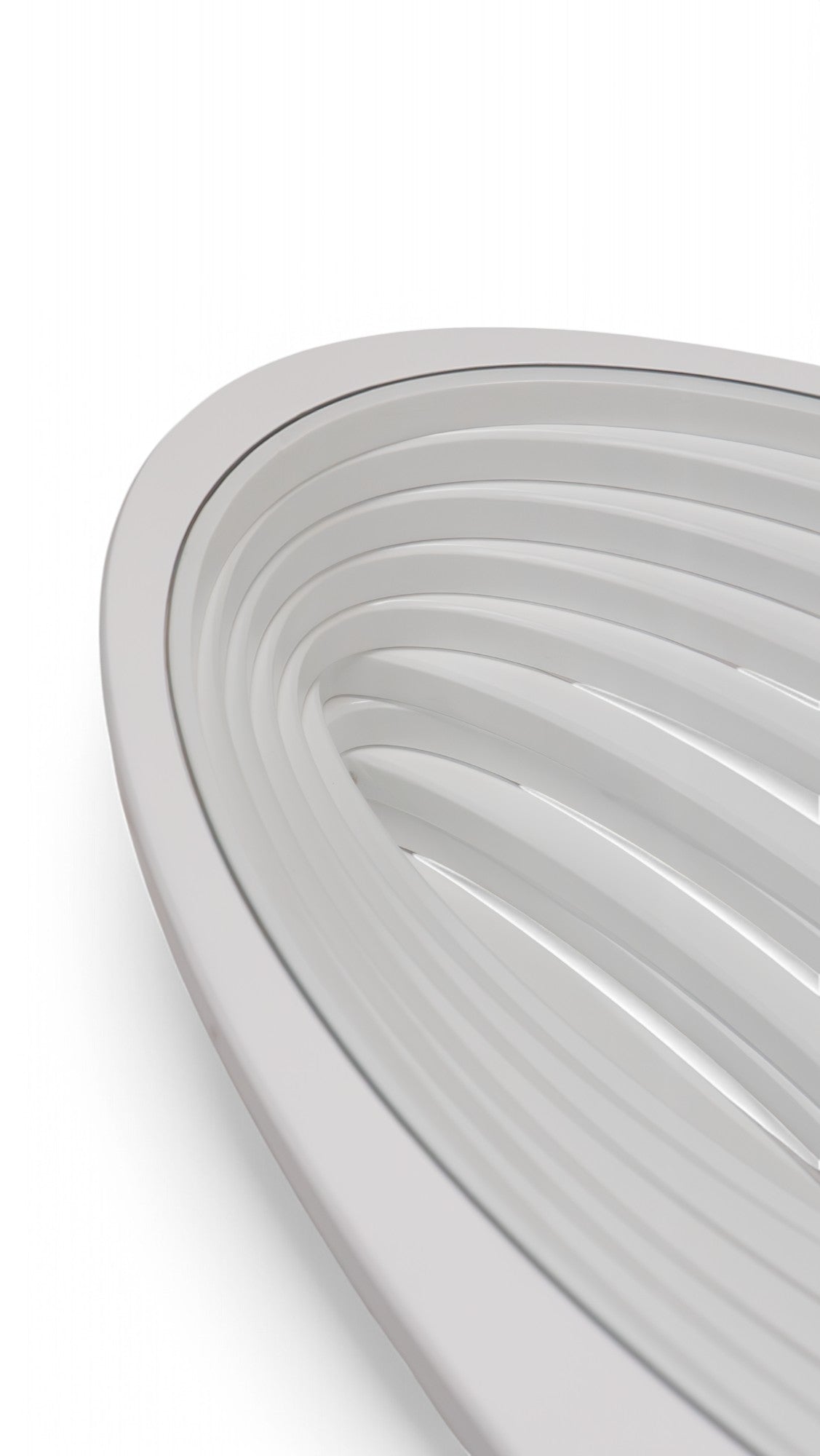 Ellipse White Sculptural Coffee Table