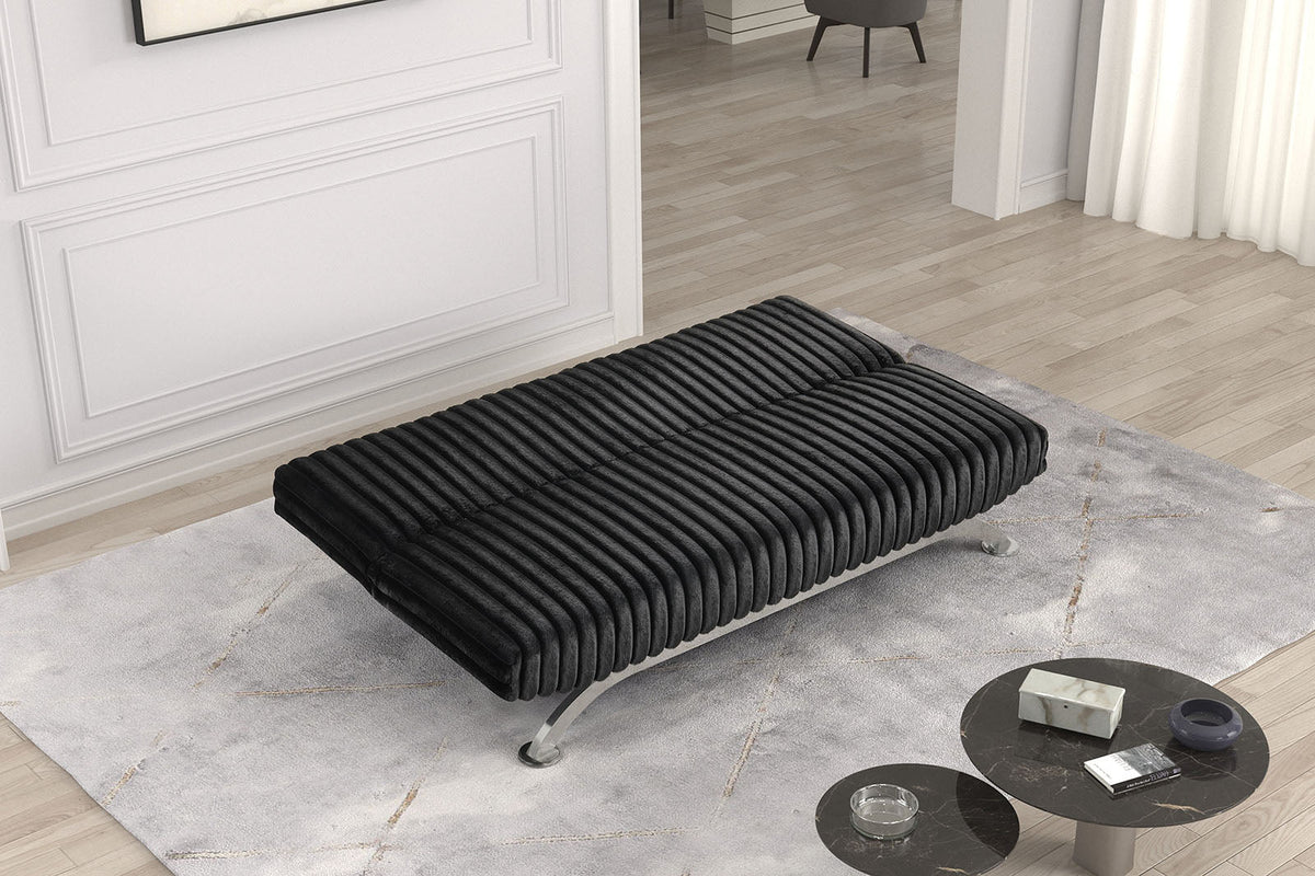 Villeneuve Black Futon Sofa Bed