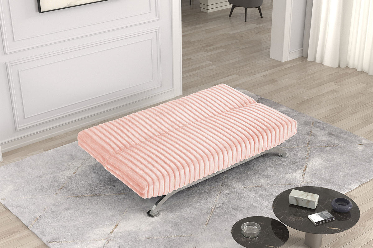 Villeneuve Pink Futon Sofa Bed