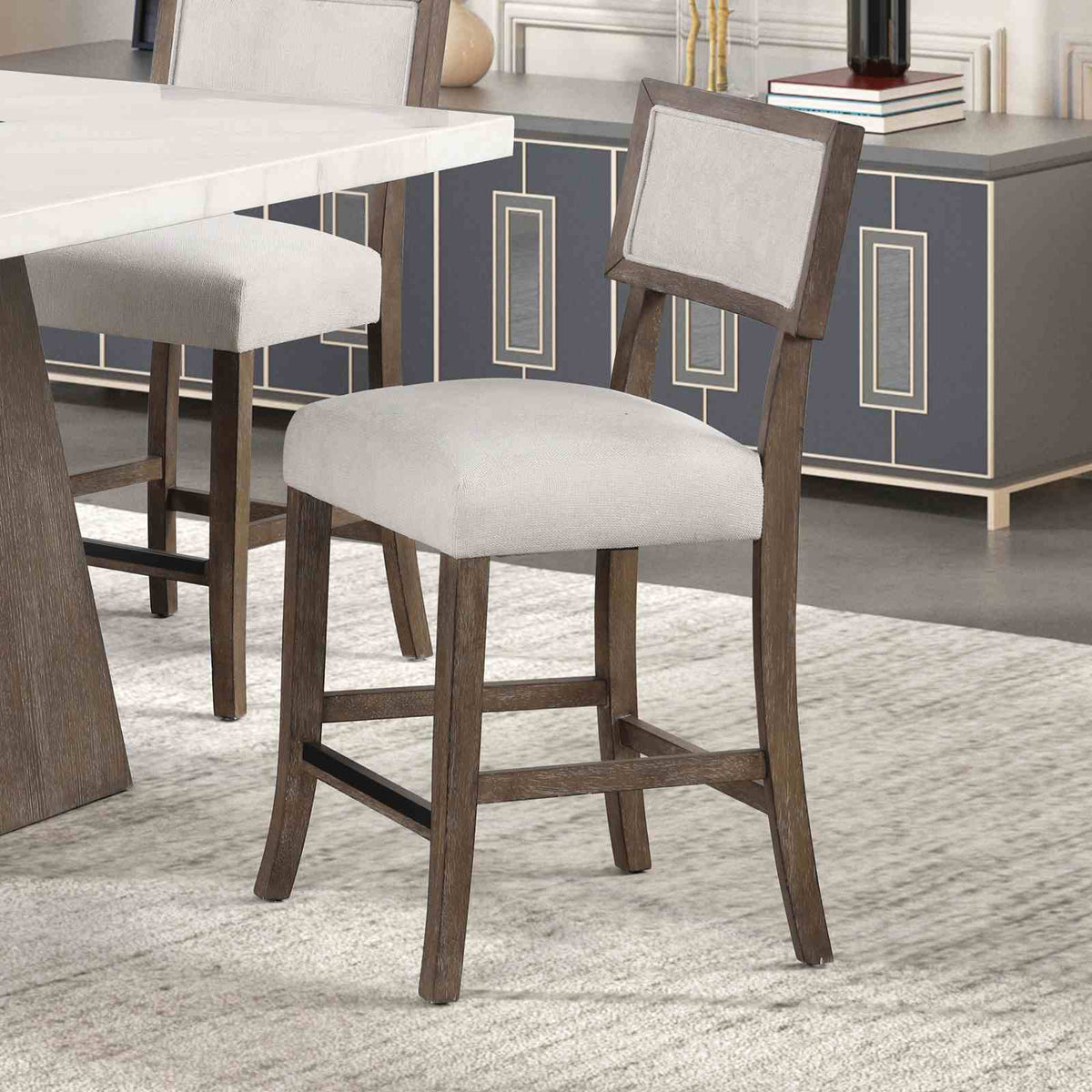 Grasten Dark Walnut/Light Gray Counter Ht. Stool