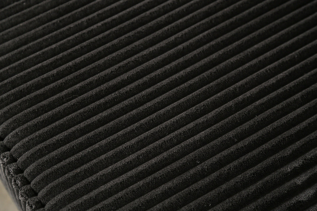 Kimara Black Compressed Foam Loveseat