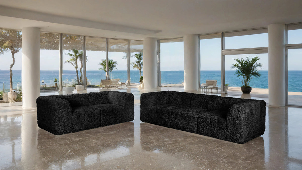 Nappi Black Compressed Foam Sofa