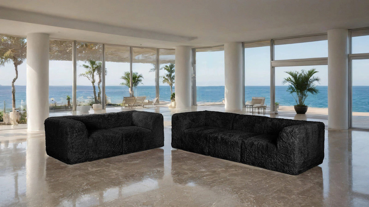 Nappi Black Compressed Foam Sofa