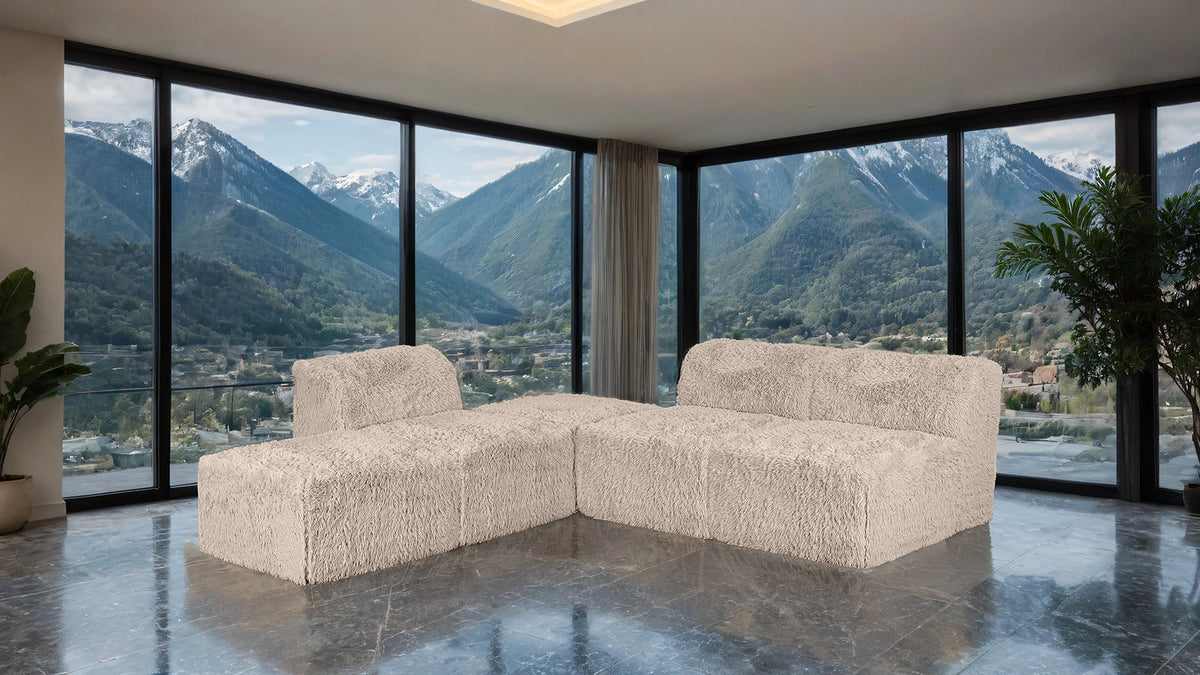 Nappi Taupe Compressed Foam 5-Piece Sectional