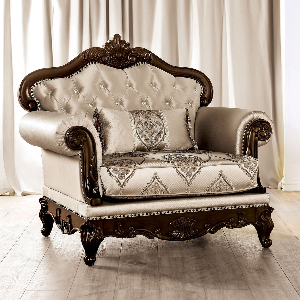 Veracruz Dark Cherry/Beige Traditional Living Room Set