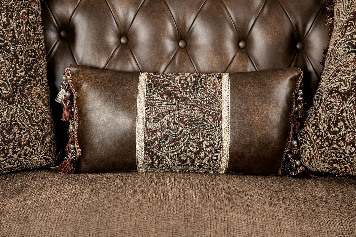 Ensenada Dark Cherry/Brown Sofa