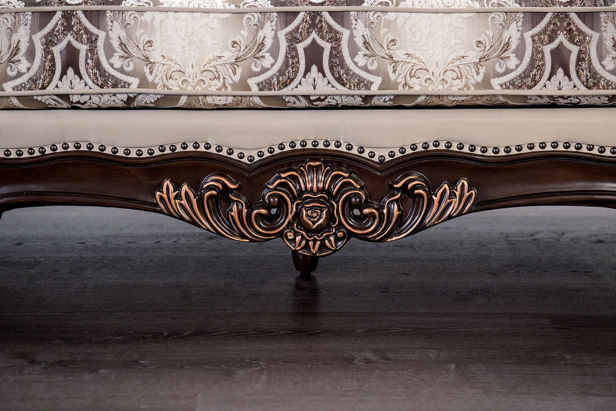 Palencia Dark Cherry/Beige Traditional Living Room Set