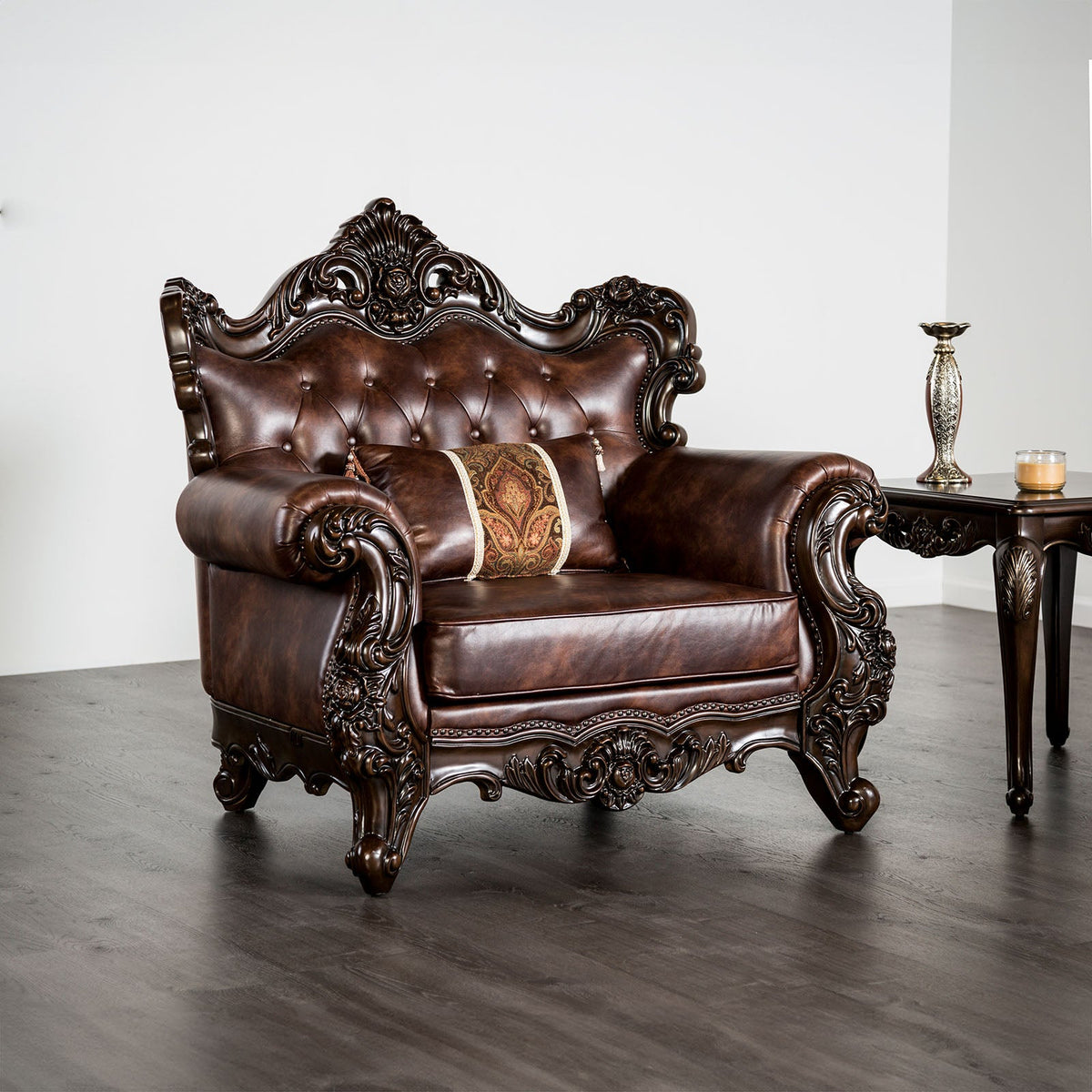 Palencia Dark Cherry/Brown Chair