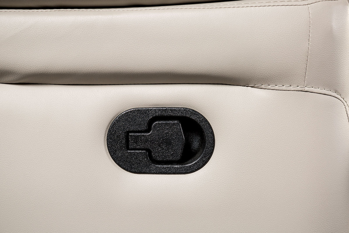 Glarus White Loveseat Manual Recliner