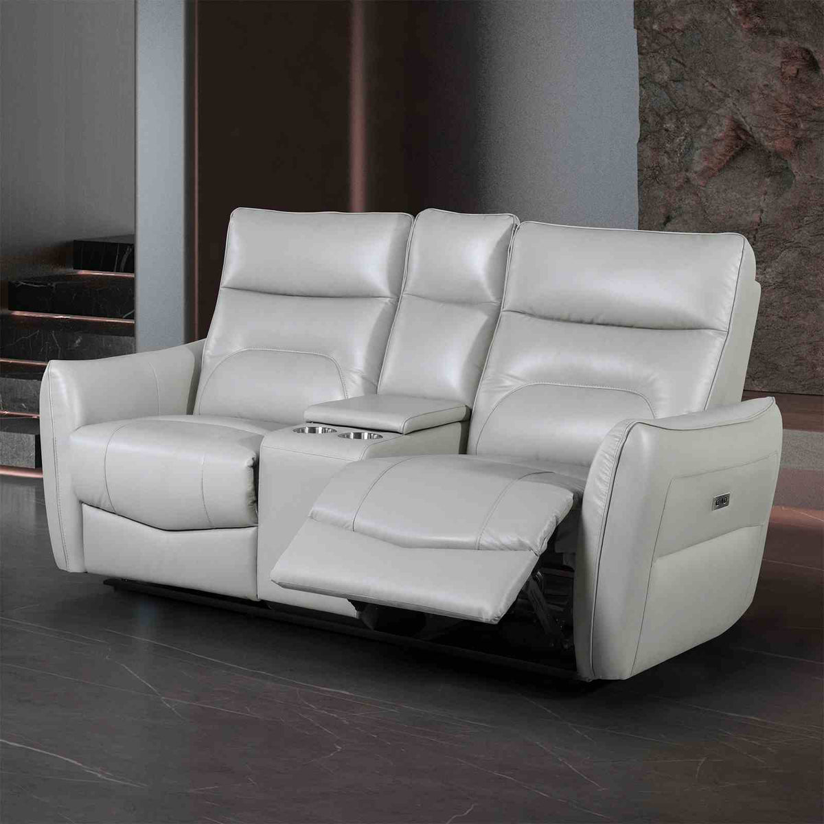 Terentius Taupe Contemporary Power Reclining Living Room Set