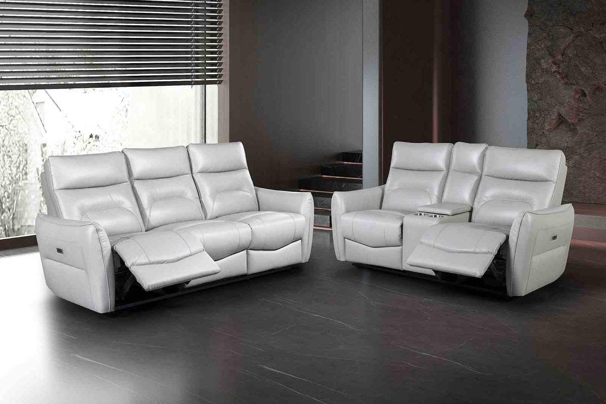 Terentius Taupe Contemporary Power Reclining Living Room Set