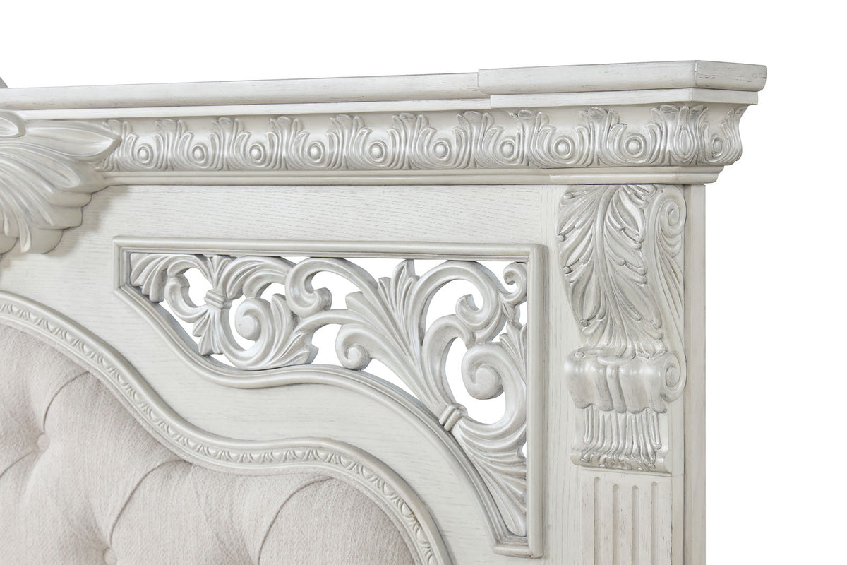 Promenade Wire Brushed White Traditional Bedroom Set
