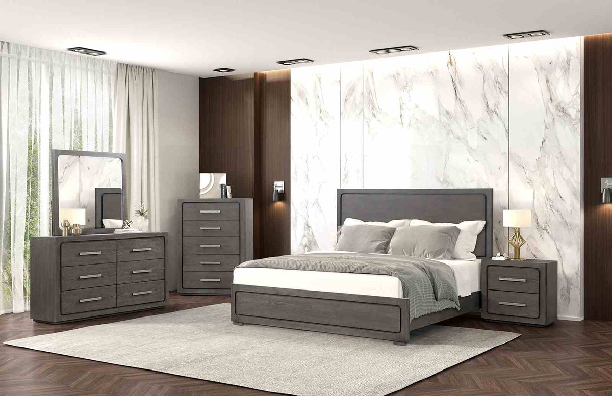 Crowthorne Warm Gray King Panel Bed