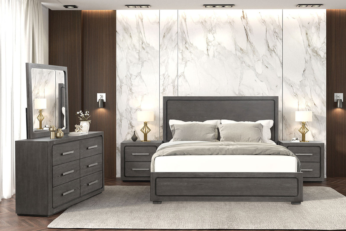 Crowthorne Warm Gray King Panel Bed