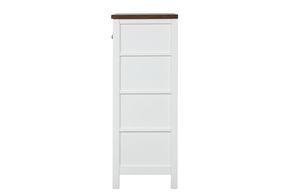 Pinetop White/Dark Brown Chest