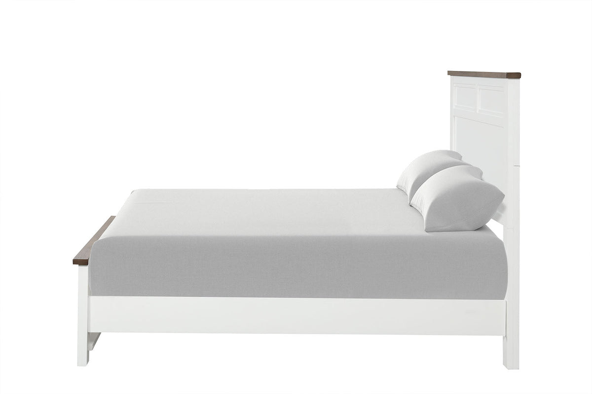 Pinetop White/Dark Brown Twin Bed