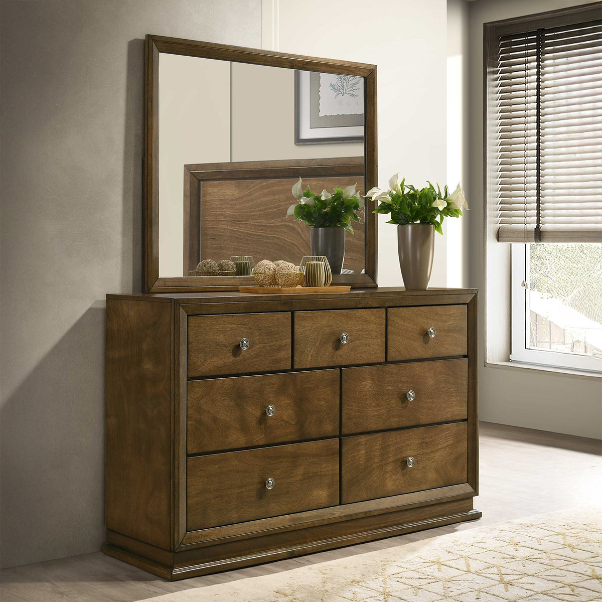 Kirkham Walnut 7-Drawer Dresser