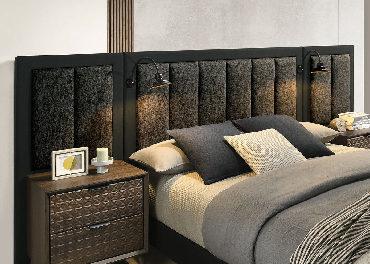 Chalfont Dark Brown Queen Panel Bed