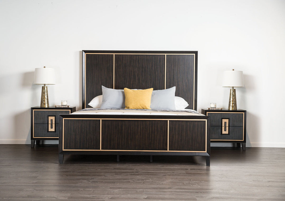 Kenyada Espresso Queen Panel Bed