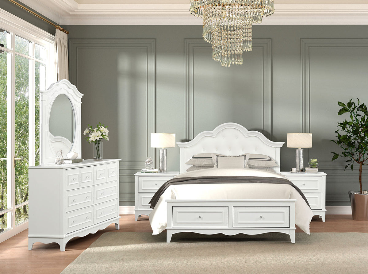 Naucalpan White Twin Bed