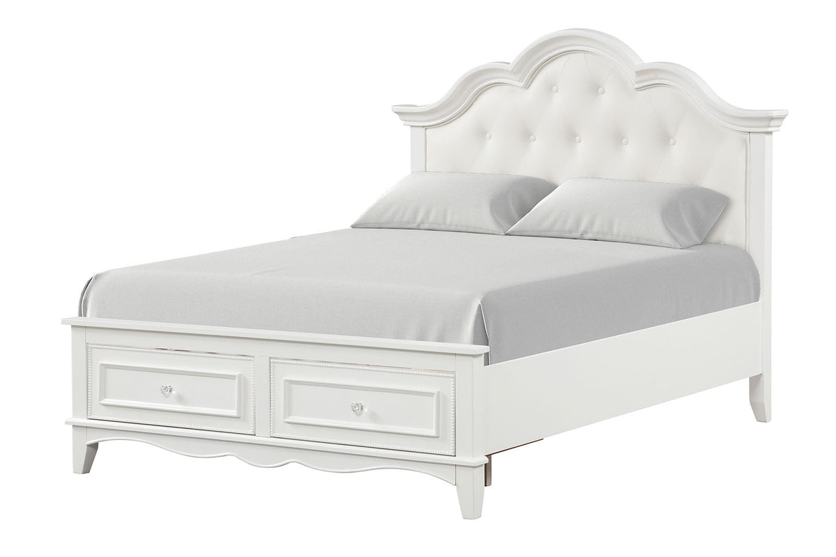 Naucalpan White Twin Bed