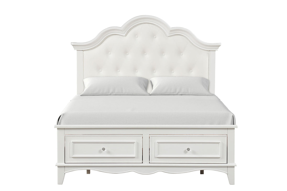 Naucalpan White Twin Bed