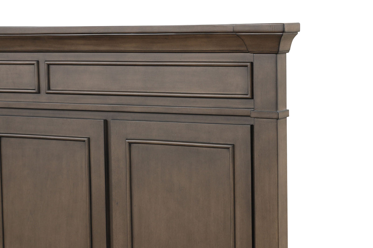Huddersfield Dark Walnut Queen Panel Bed