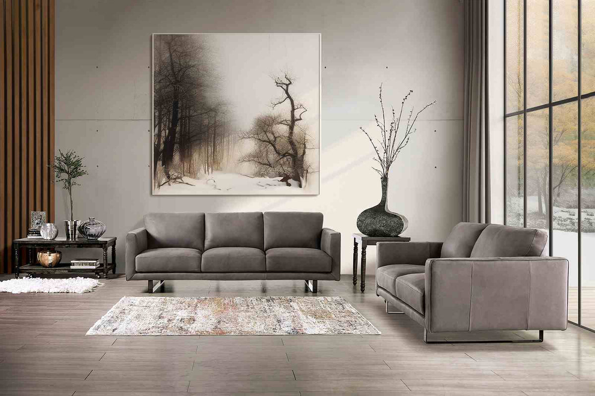 Mezzanotte Gray Contemporary Living Room Set