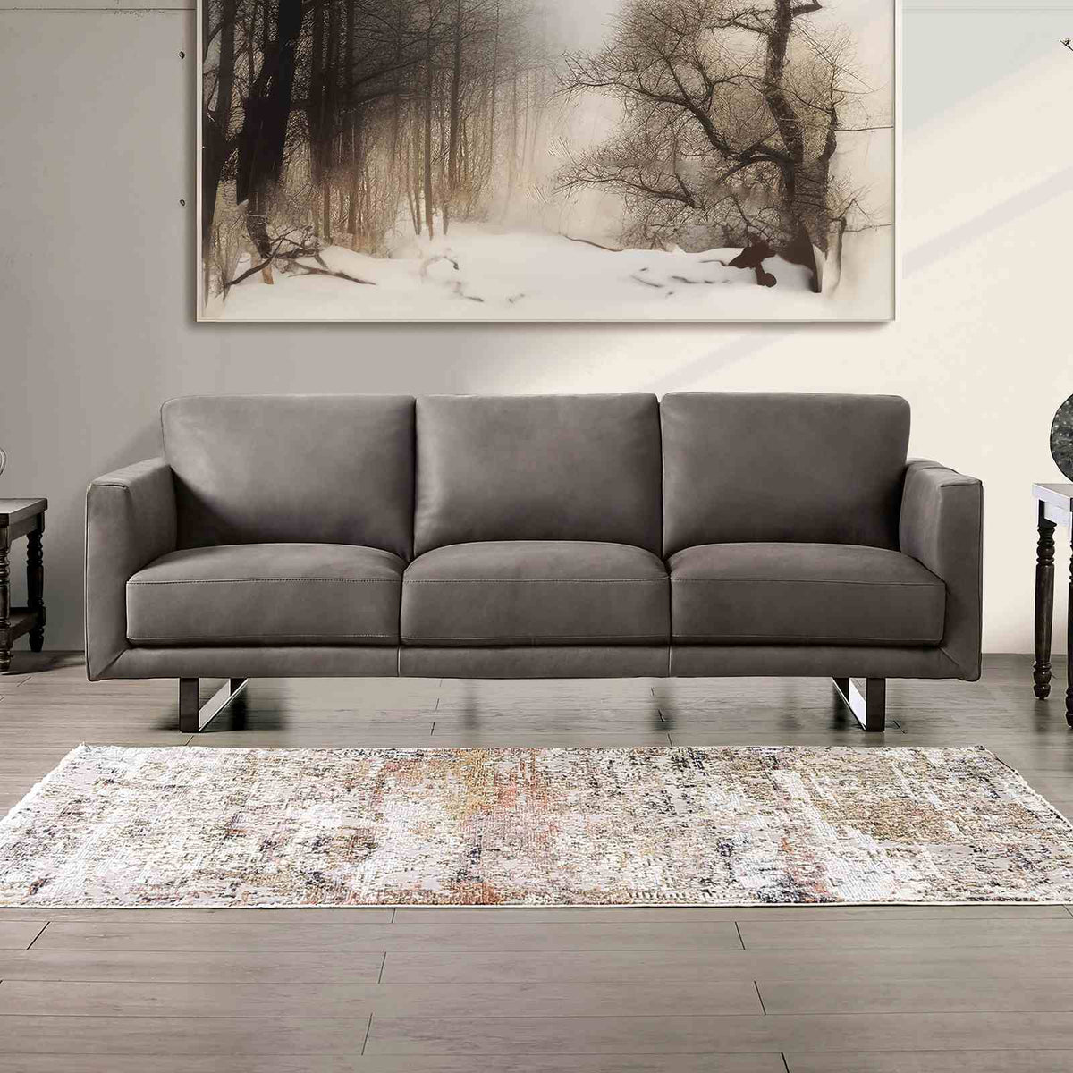 Mezzanotte Gray Contemporary Living Room Set