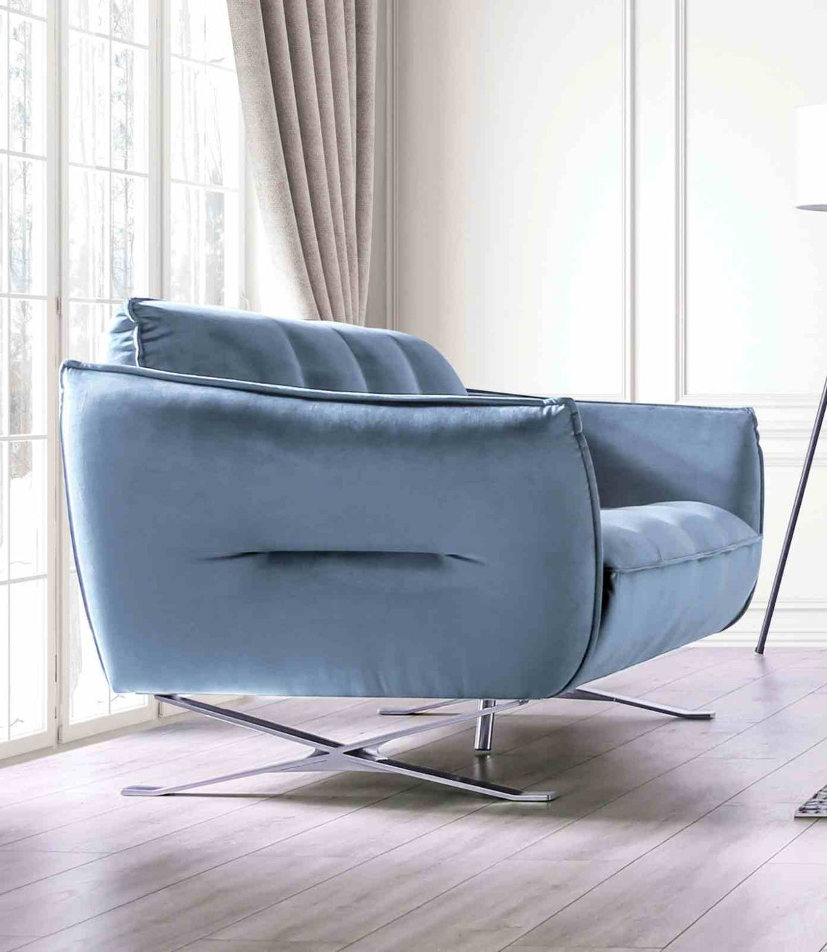 Civellutino Light Blue Loveseat