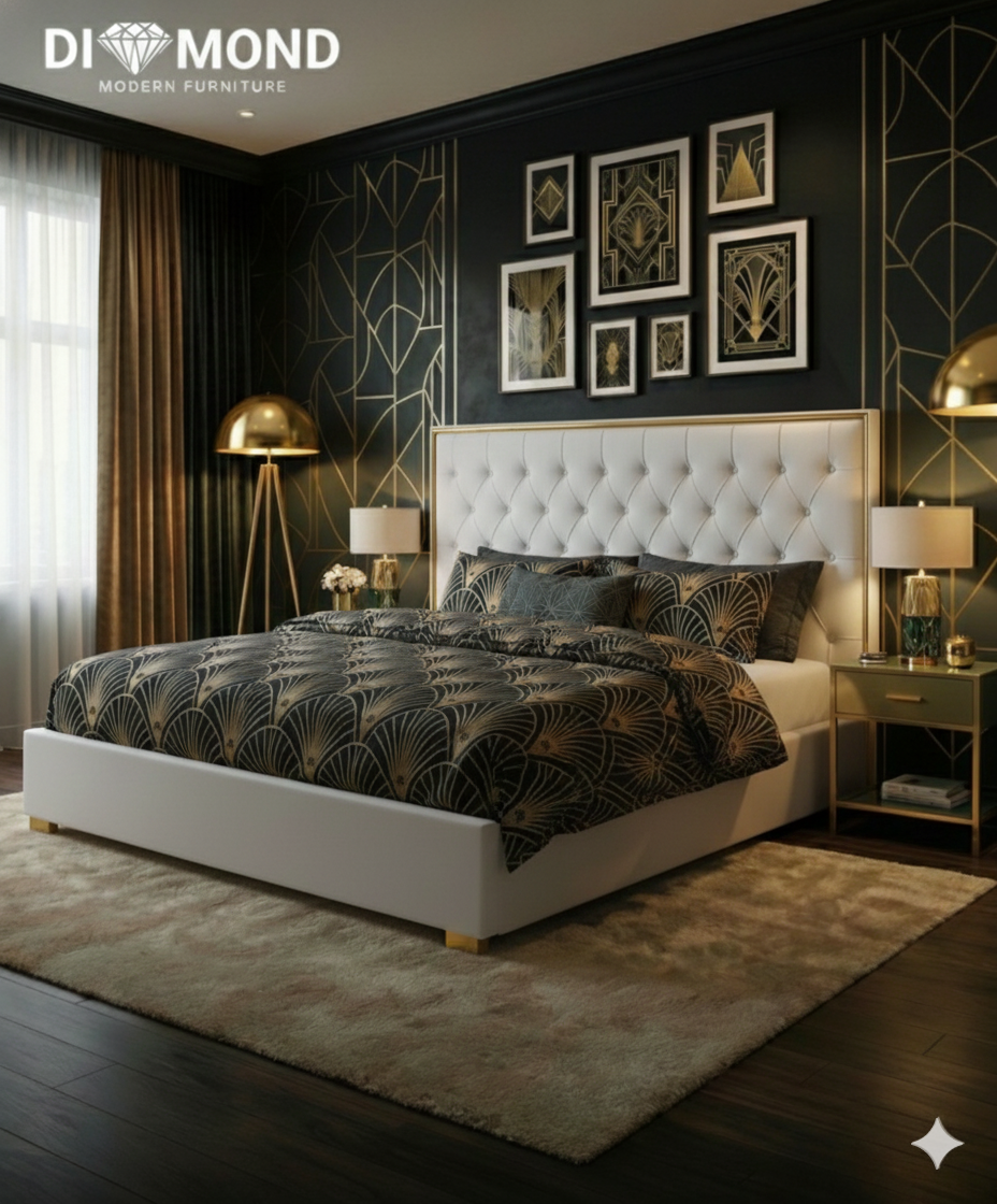 The Aria White  Bed frame