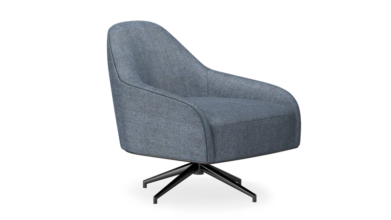 Giorno Blue Swivel Armchair